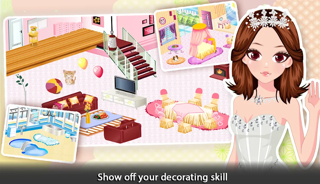 Girl Doll House - Room Design  [МОД Unlocked] Screenshot 2