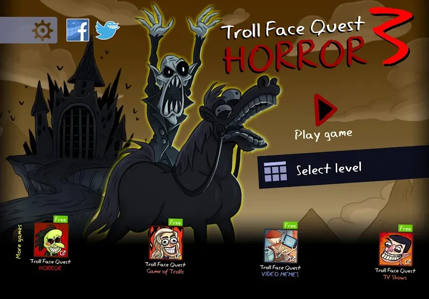 Troll Face Quest: Horror 3 (Тролл Фейс Квест)  [МОД Unlocked] Screenshot 1