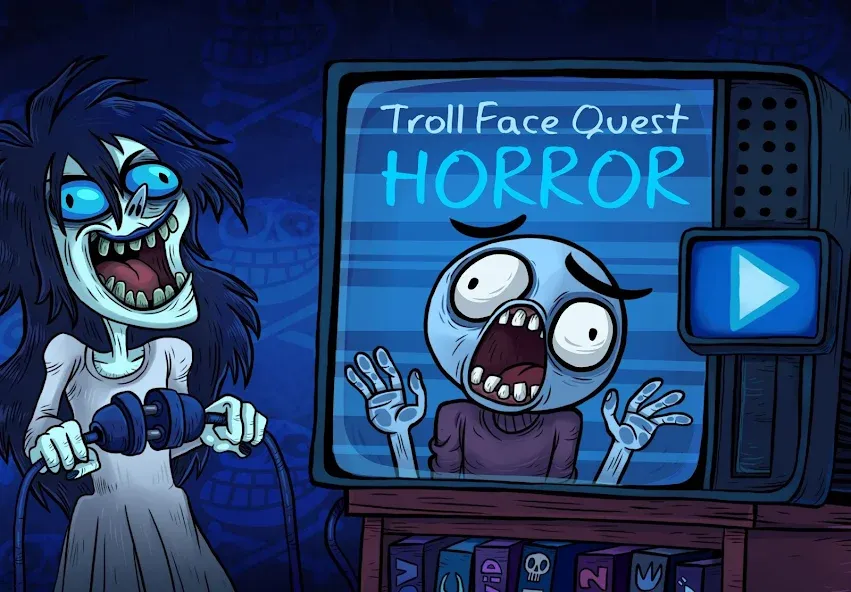 Troll Face Quest: Horror (Тролл Фейс Квест Хоррор)  [МОД Бесконечные монеты] Screenshot 1