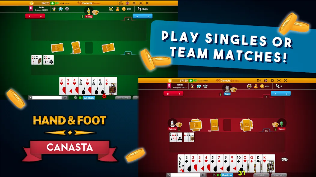 Hand and Foot Canasta  [МОД Бесконечные монеты] Screenshot 4