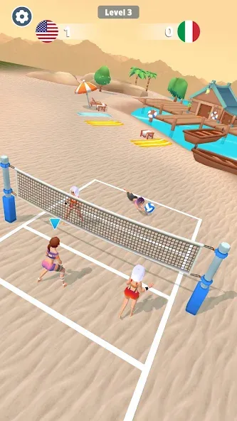 Beach Volleyball Game (Бичволлейбол игра)  [МОД Много денег] Screenshot 5