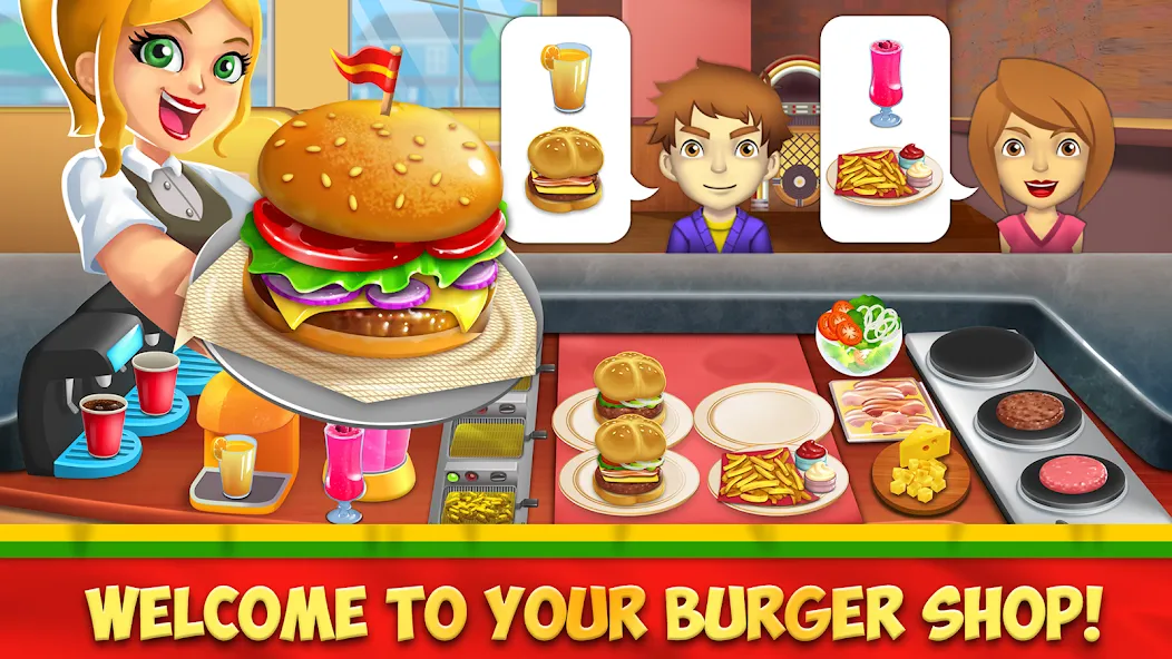 My Burger Shop 2: Food Game (Мой Бургер Шоп 2)  [МОД Unlocked] Screenshot 1