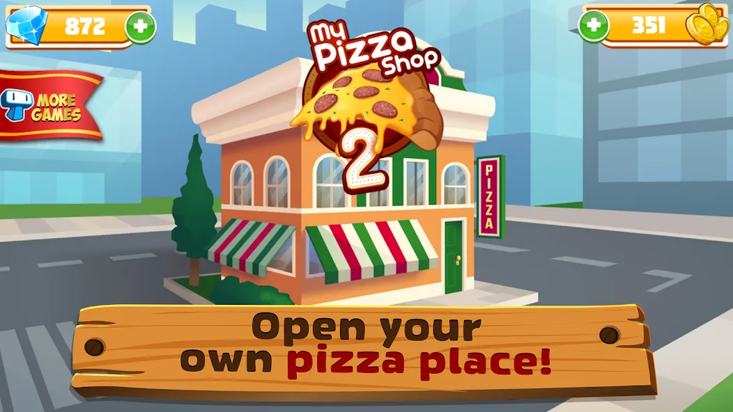 My Pizza Shop 2: Food Games (Мой Пиццерия 2)  [МОД Меню] Screenshot 1