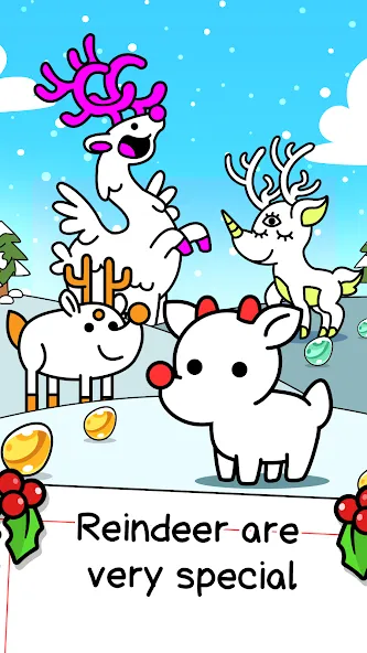 Reindeer Evolution: Idle Game (Рейндир Эволюция)  [МОД Unlocked] Screenshot 1