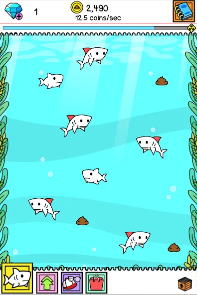 Shark Evolution: Idle Game (Шарк Эволюшн)  [МОД Много денег] Screenshot 5