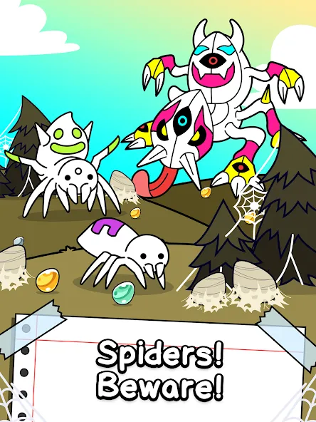 Spider Evolution: Idle Game (Спайдер Эволюшн)  [МОД Много монет] Screenshot 5