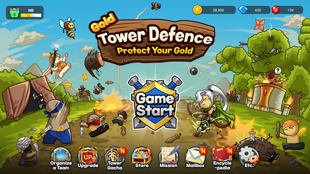 Gold tower defence M (Голд тауэр дефенс М)  [МОД Меню] Screenshot 1