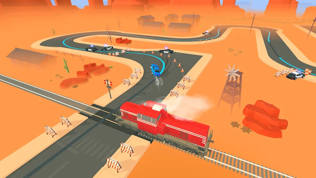 Line Race: Police Pursuit (Лайн Рейс)  [МОД Меню] Screenshot 1