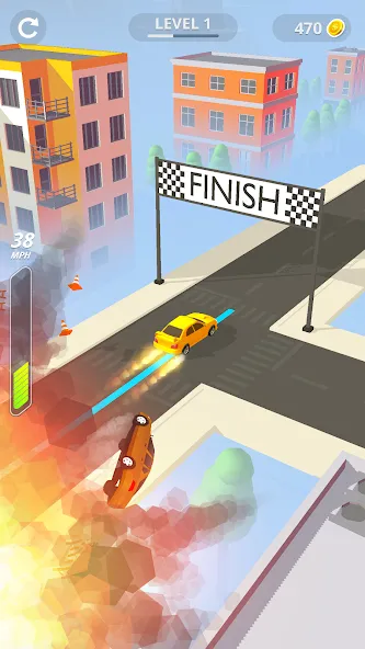 Line Race: Police Pursuit (Лайн Рейс)  [МОД Меню] Screenshot 4