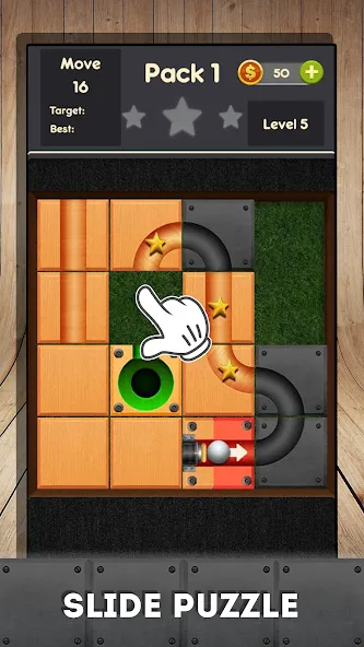 Rolling ball - slide puzzle  [МОД Все открыто] Screenshot 2