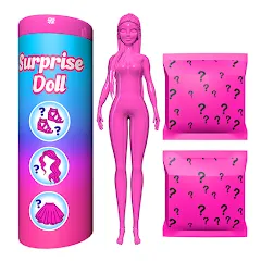 Скачать взломанную Color Reveal Suprise Doll Game (Цветной сюрпризный кукольный игровой набор)  [МОД Unlocked] - полная версия apk на Андроид