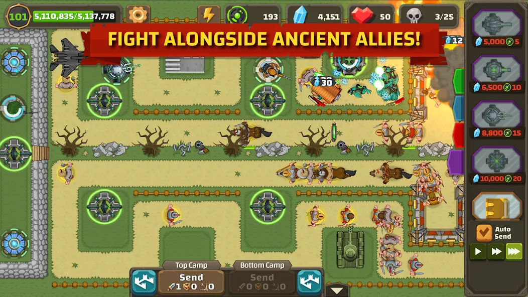 Ancient Allies Tower Defense (Аншент Эллайес Тауэр Дефенс)  [МОД Mega Pack] Screenshot 4