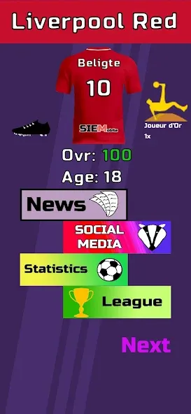 Football Career Sim (Футбольный Карьерный Симулятор)  [МОД Бесконечные монеты] Screenshot 2