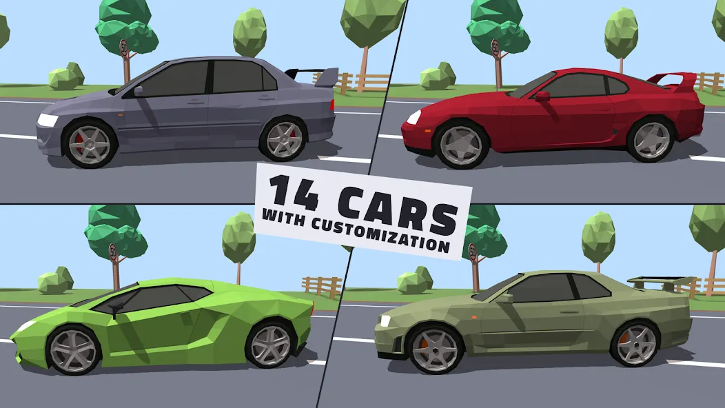 Polygon Drift: Traffic Racing (Полигон Дрифт)  [МОД Много монет] Screenshot 2