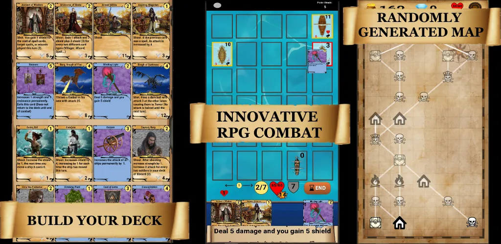 RogueShip - RPG Roguelike Card (РоугеШип)  [МОД Бесконечные монеты] Screenshot 2