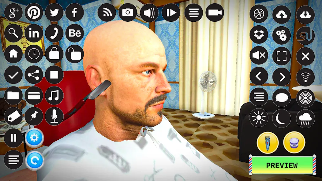 Barber Shop Hair Cut Sim Games (Барбершоп игры на подстригание волос)  [МОД Много денег] Screenshot 5