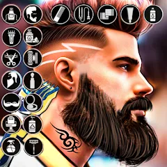 Взломанная Barber Shop Hair Cut Sim Games (Барбершоп игры на подстригание волос)  [МОД Много денег] - стабильная версия apk на Андроид