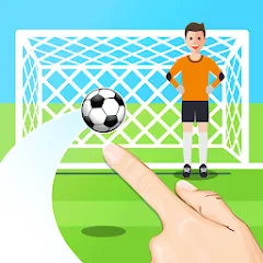 Скачать взломанную Penalty Shootout Game Offline (Пенальти игра без подключения к интернету)  [МОД Много монет] - стабильная версия apk на Андроид