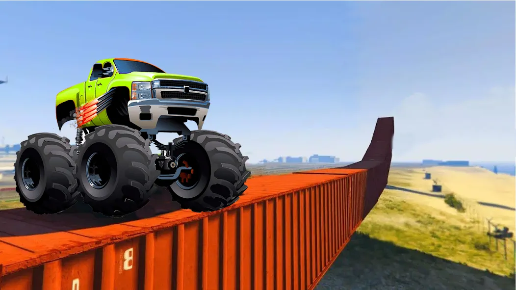 Monster Truck Car Game 3d (Монстр Трак Стант)  [МОД Много монет] Screenshot 3