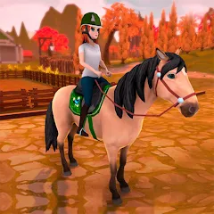 Взломанная Horse Riding Tales - Wild Pony (Хорс Райдинг Тейлс)  [МОД Unlocked] - полная версия apk на Андроид