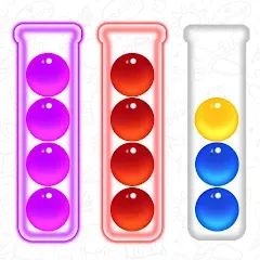 Взломанная Ball Sort - Color Puzzle Game (Болл Сорт)  [МОД Все открыто] - последняя версия apk на Андроид