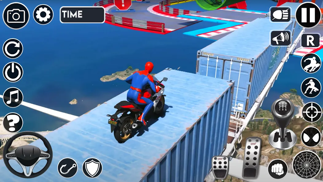 Superhero Tricky Bike Stunt (упергерой Трики Байк Стант)  [МОД Mega Pack] Screenshot 4