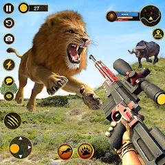 Скачать взломанную Sniper Animal Deer Hunter Game (Снайперские игры на животных)  [МОД Unlimited Money] - стабильная версия apk на Андроид