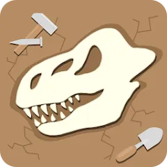 Скачать взломанную Dino Fossil Dig - Jurassic Adv (Дино Фоссил Диг)  [МОД Unlocked] - полная версия apk на Андроид