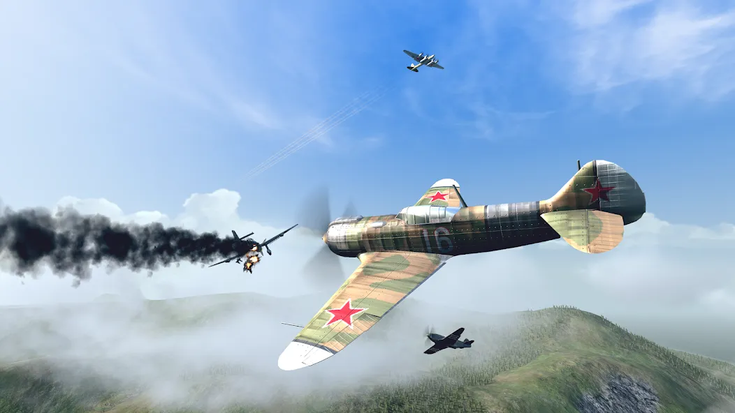 Warplanes: WW2 Dogfight (Варплейнс)  [МОД Mega Pack] Screenshot 5