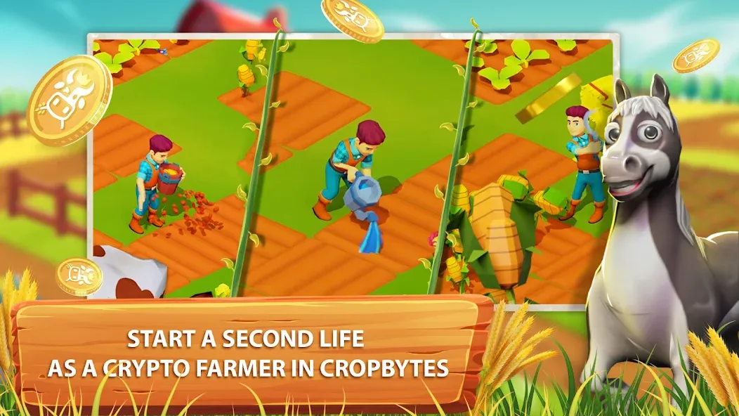 CropBytes: A Crypto Farm Game (КропБайтс)  [МОД Unlocked] Screenshot 1