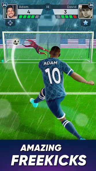 SOCCER Kicks - Stars Strike 24 (ФУТБОЛ Киксы)  [МОД Бесконечные монеты] Screenshot 2