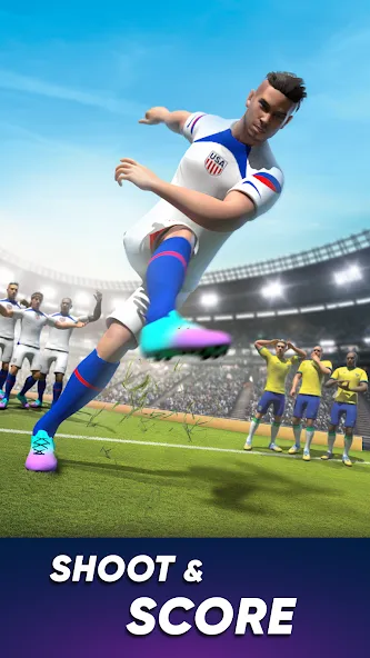 SOCCER Kicks - Stars Strike 24 (ФУТБОЛ Киксы)  [МОД Бесконечные монеты] Screenshot 5