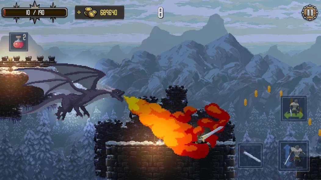 Deathblaze Action Platformer (Смертельное пламя Экшен Платформер)  [МОД Бесконечные деньги] Screenshot 5