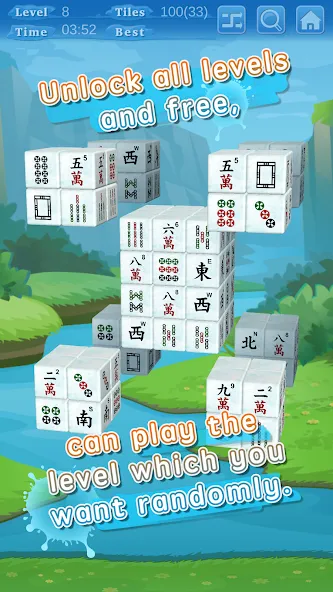 Stacker Mahjong 3D (Стаккер Маджонг 3Д)  [МОД Все открыто] Screenshot 3