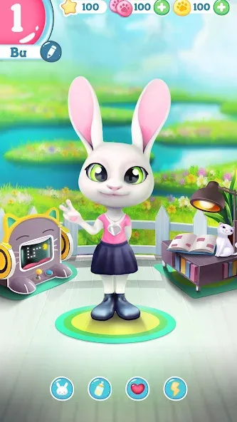 Bu Bunny - Cute pet care game  [МОД Меню] Screenshot 4