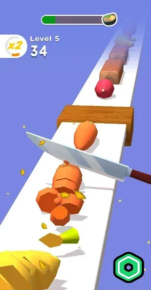 Super Slices Robux Roblominer (упер Слайсес Робукс Робломайнер)  [МОД Бесконечные монеты] Screenshot 2