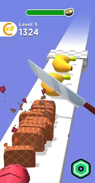 Super Slices Robux Roblominer (упер Слайсес Робукс Робломайнер)  [МОД Бесконечные монеты] Screenshot 4