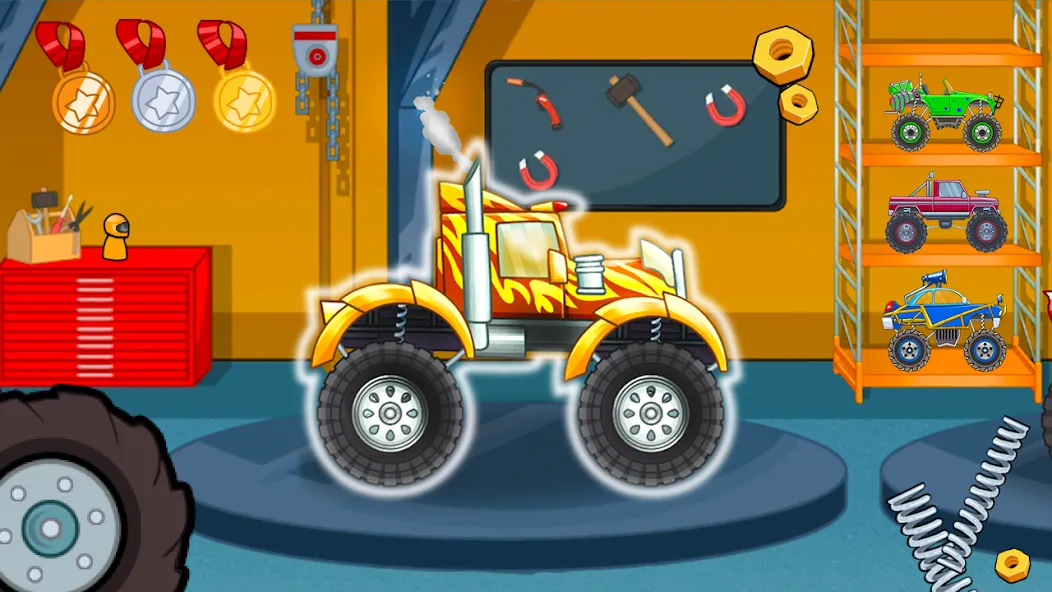 Kids Monster Truck Racing Game  [МОД Много денег] Screenshot 5