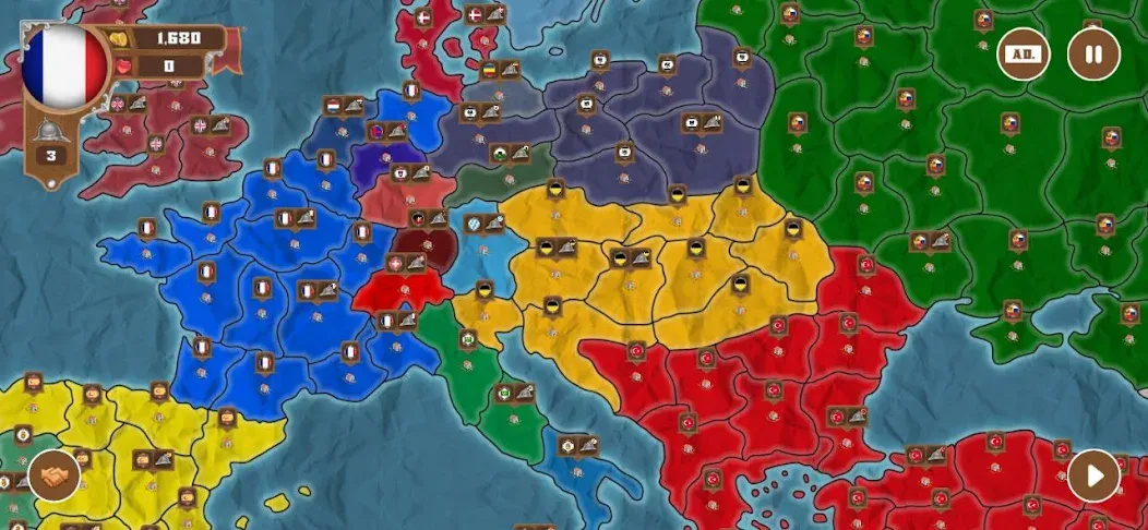 World conquest: Europe 1812 (Всемирное завоевание)  [МОД Unlocked] Screenshot 3