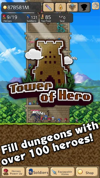 Tower of Hero (Тауэр оф Хиро)  [МОД Бесконечные деньги] Screenshot 1