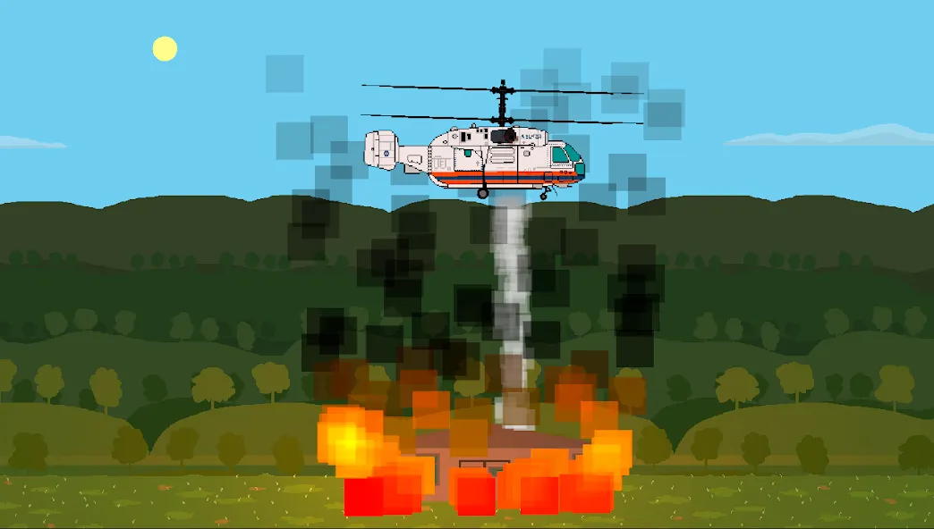 Pixel Helicopter Simulator (Пиксельный симулятор вертолета)  [МОД Unlocked] Screenshot 2