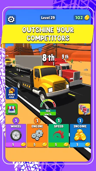 Idle Truck Racing : Cybertruck (Айдл Трак Рейсинг)  [МОД Меню] Screenshot 5