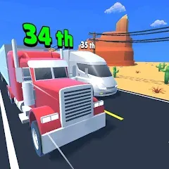 Скачать взломанную Idle Truck Racing : Cybertruck (Айдл Трак Рейсинг)  [МОД Меню] - последняя версия apk на Андроид