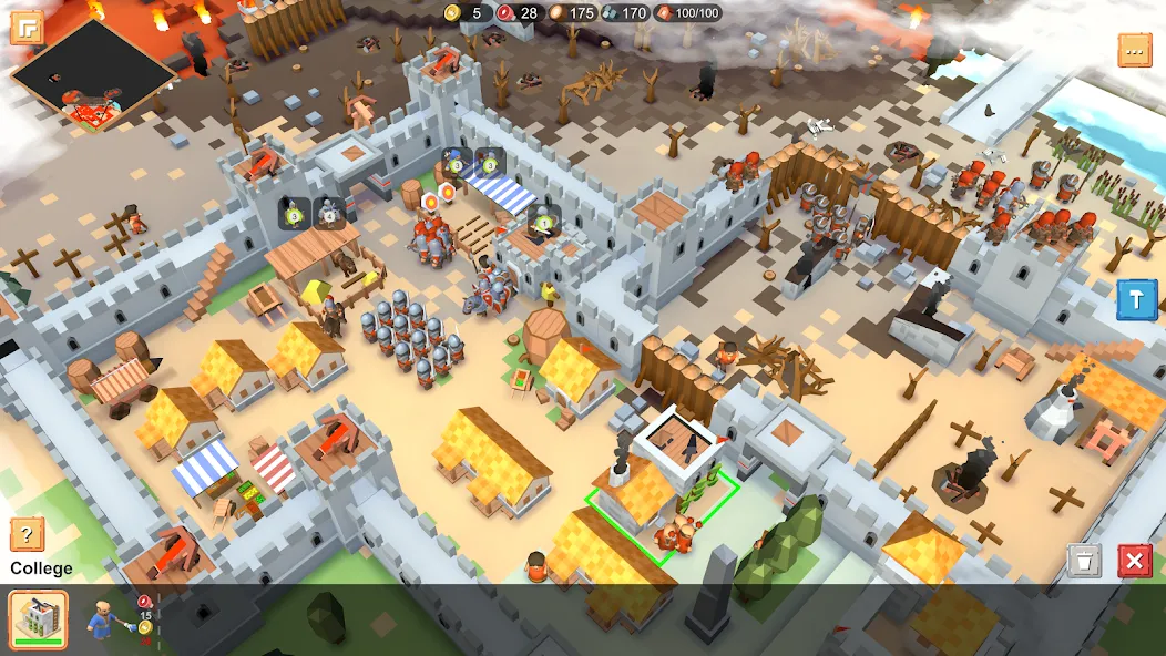 RTS Siege Up! - Medieval War  [МОД Много монет] Screenshot 1