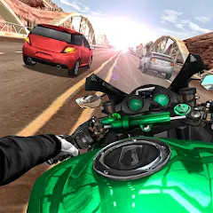 Взломанная Moto Rider In Traffic (Мото Райдер в Трафике)  [МОД Unlocked] - полная версия apk на Андроид