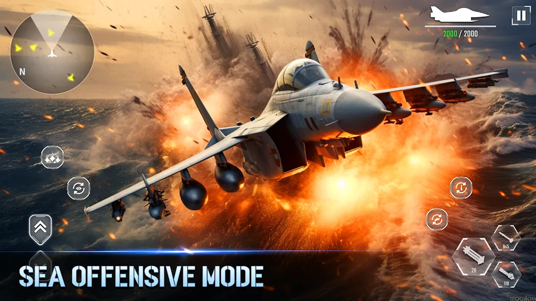 Aircraft Strike: Jet Fighter  [МОД Mega Pack] Screenshot 2