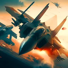 Скачать взлом Aircraft Strike: Jet Fighter  [МОД Mega Pack] - полная версия apk на Андроид