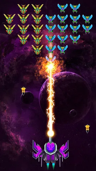 Galaxy Attack: Shooting Game (Гэлэкси Аттак)  [МОД Unlocked] Screenshot 3