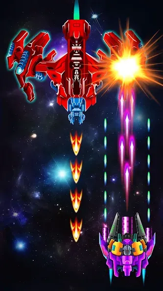 Galaxy Attack: Shooting Game (Гэлэкси Аттак)  [МОД Unlocked] Screenshot 4