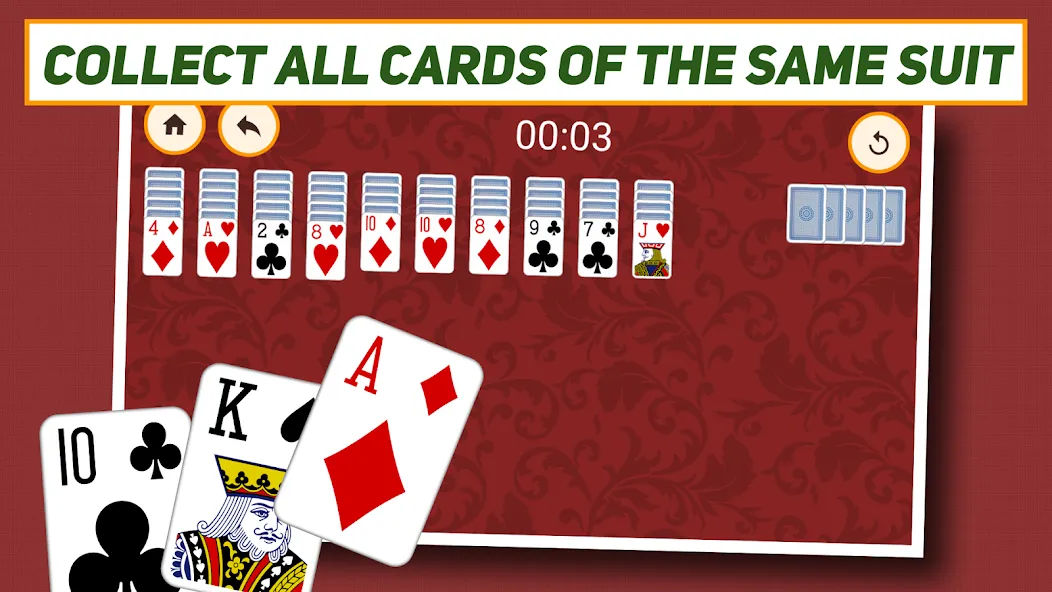 Spider Solitaire: Classic  [МОД Menu] Screenshot 3